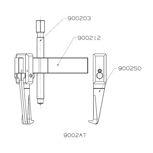 EXTRACTOR FORZA SERIE 9000T DE 3 PATAS
